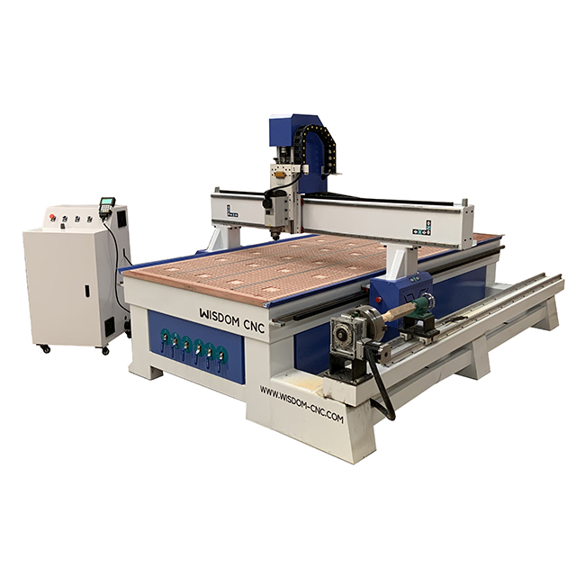 Ws R Axis Wood Cnc Router With Rotary For D Sculpture Cylinder